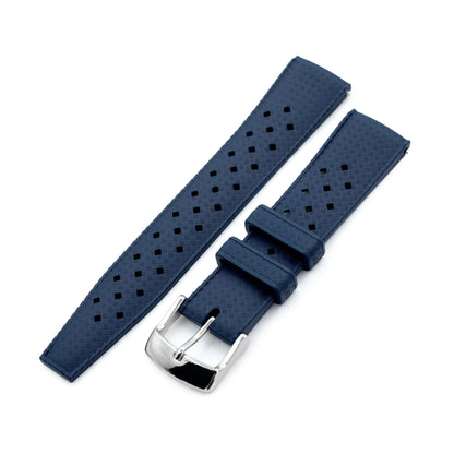 20mm Quick Release Tropical-Style FKM rubber watch strap, Blue