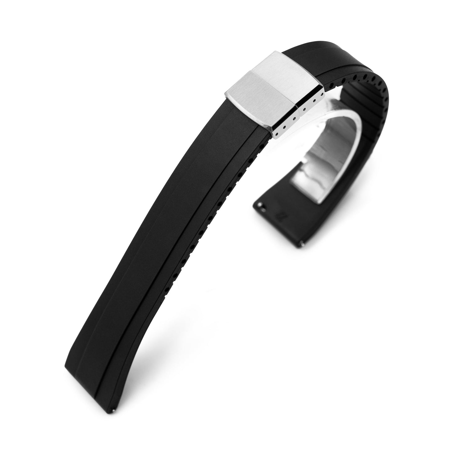 Quick Release FKM27 Black FKM Rubber watch strap 