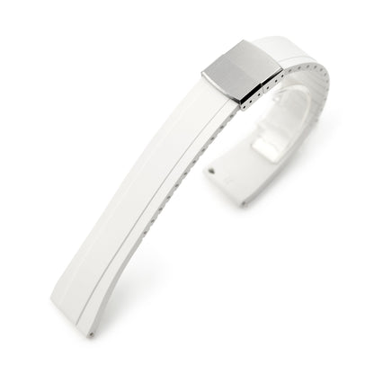 Quick Release FKM27 White FKM Rubber watch strap 