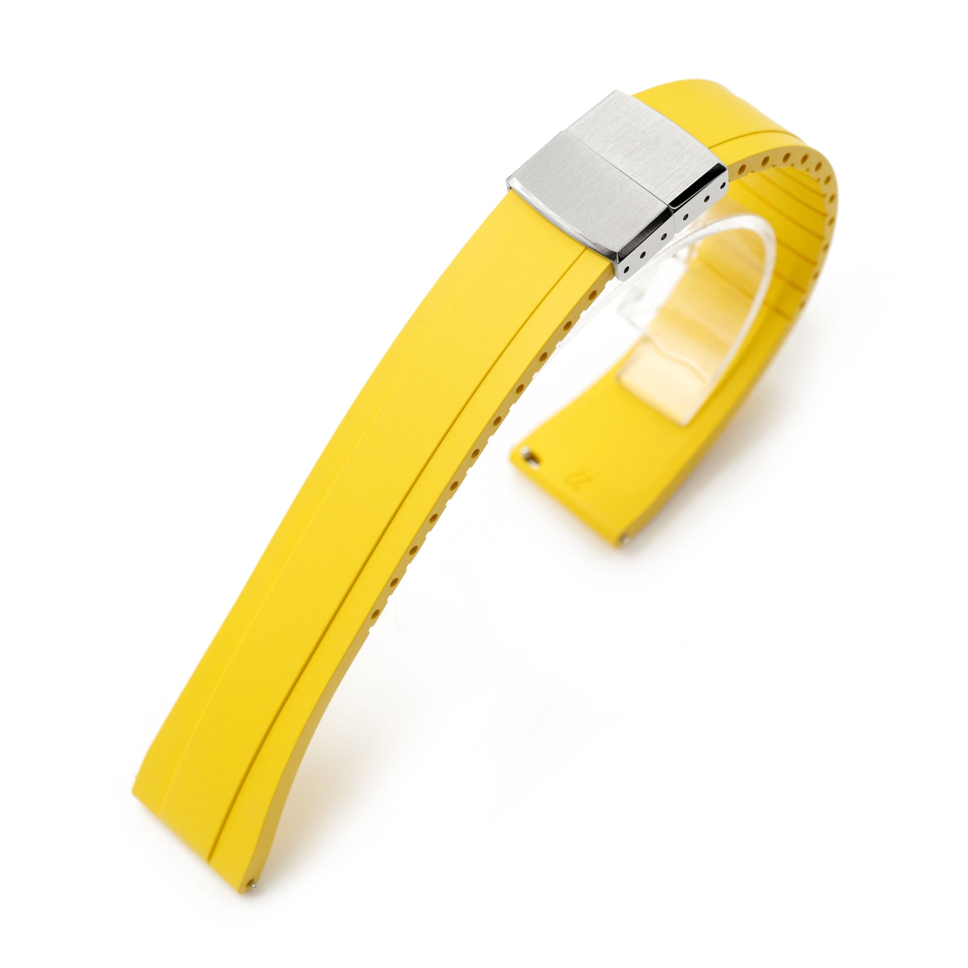 Quick Release FKM27 Yellow FKM Rubber watch strap 