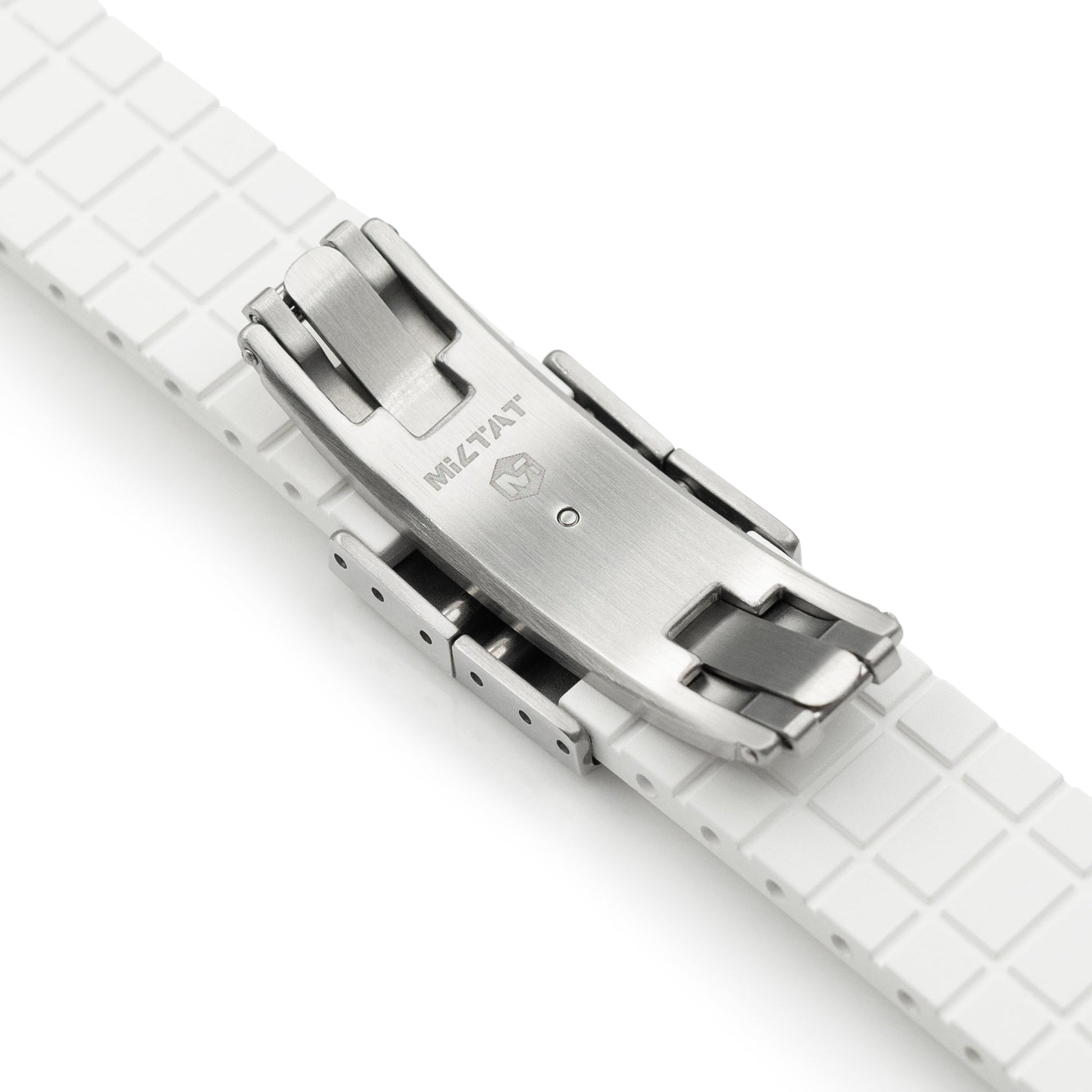 20mm Quick Release FKM28 White FKM Rubber watch strap 