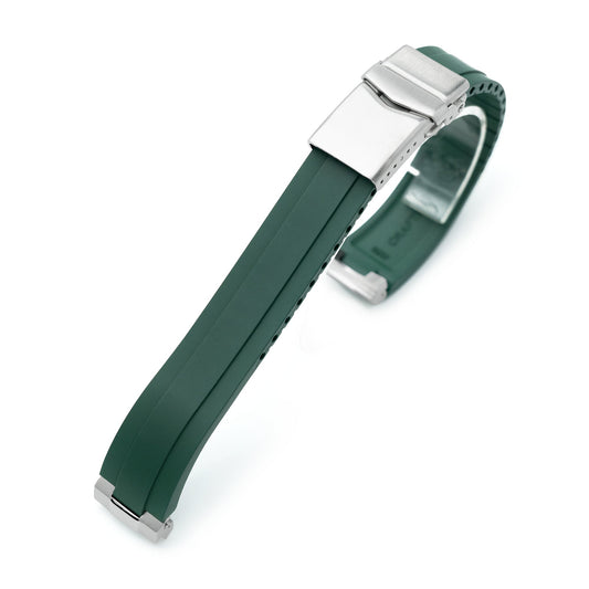 20mm Crafter Blue - MX03-143 Green FKM Rubber Strap With End Links For Seiko 63MAS Diver 40.50mm SPB143 SPB145 