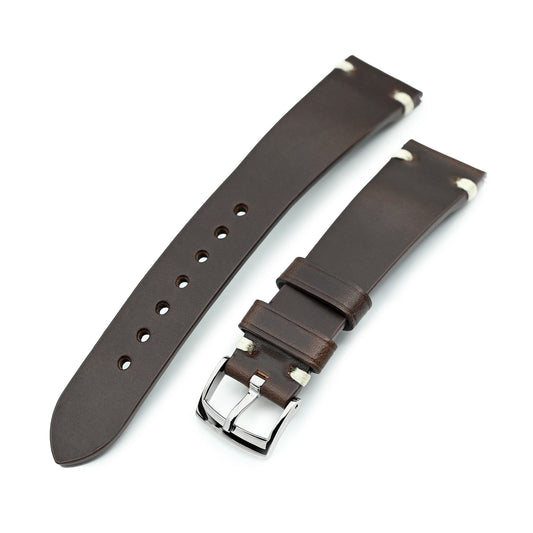 Brown Horween Chromexcel Watch Strap | Twin-Stitch Quick Release | 20mm