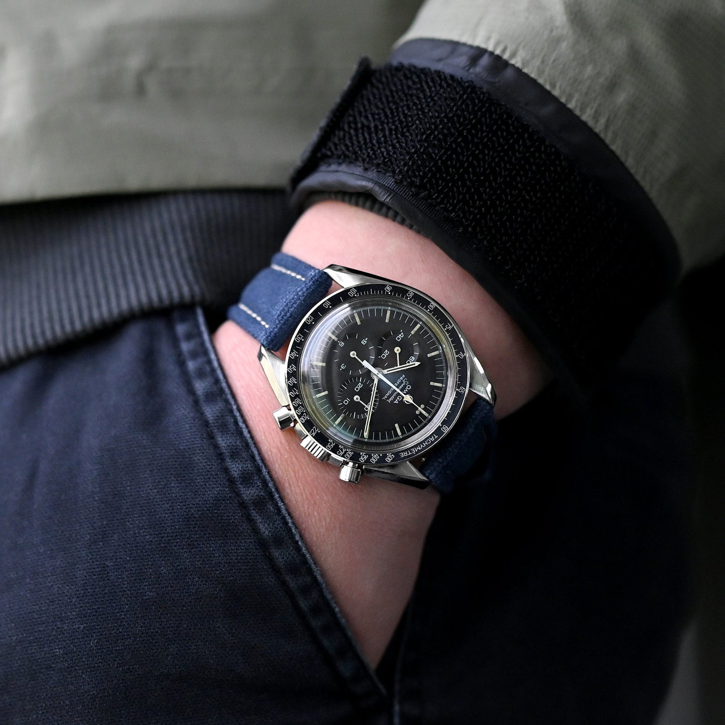 Navy Blue Aviator Canvas Quick Release Watch Band