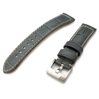 Light Grey Croco Grain Strap, MiLTAT (BE)