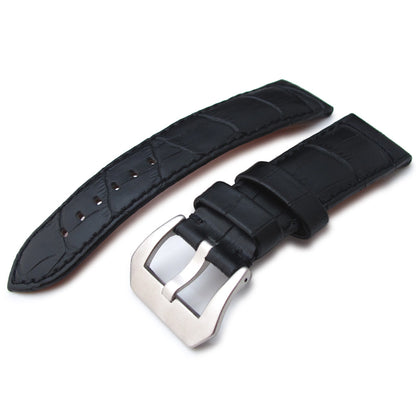 Matte Black Croco Grain Strap, MiLTAT (BK)