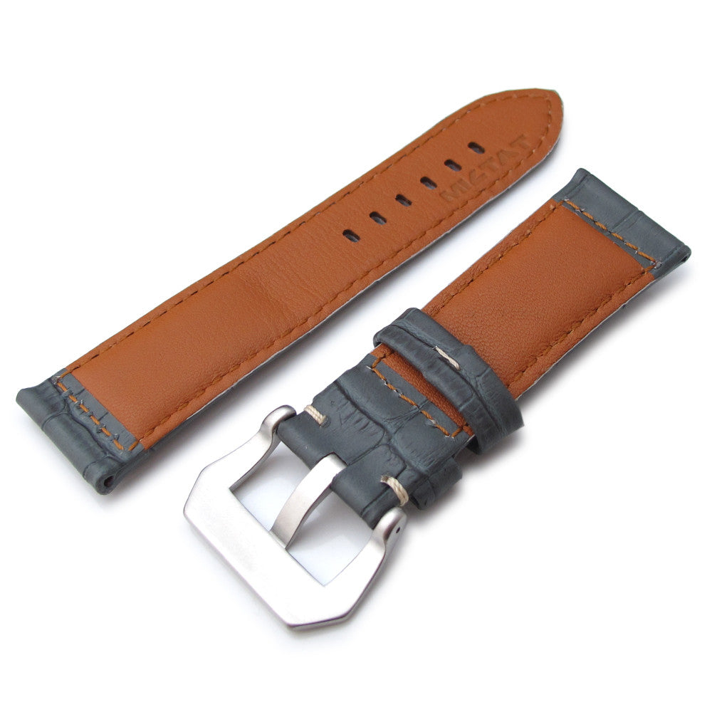 Light Grey Croco Grain Strap, MiLTAT (BE)