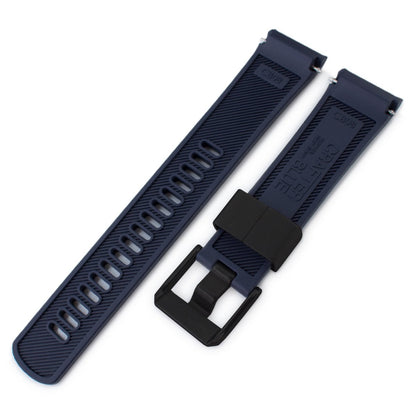 Seiko Turtle Crafter Blue Navy PVD Buckle Rubber Straps | Strapcode