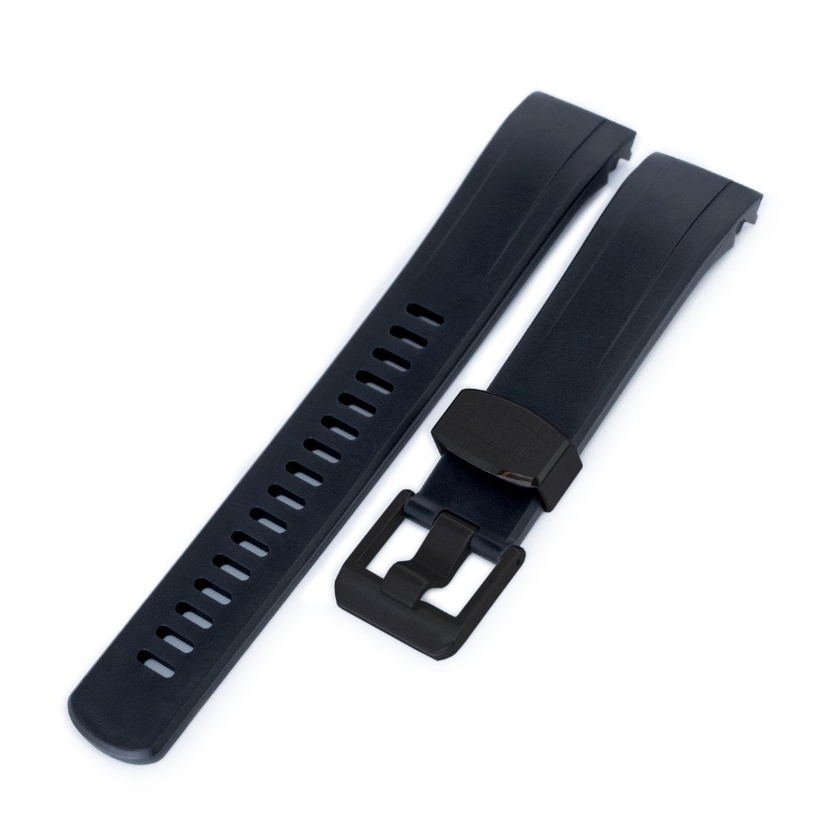 Seiko Samurai SRPB51 Crafter Blue Black Rubber Straps | Strapcode