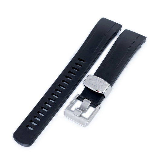 Seiko Samurai SRPB51 Crafter Blue Black Rubber Straps | Strapcode