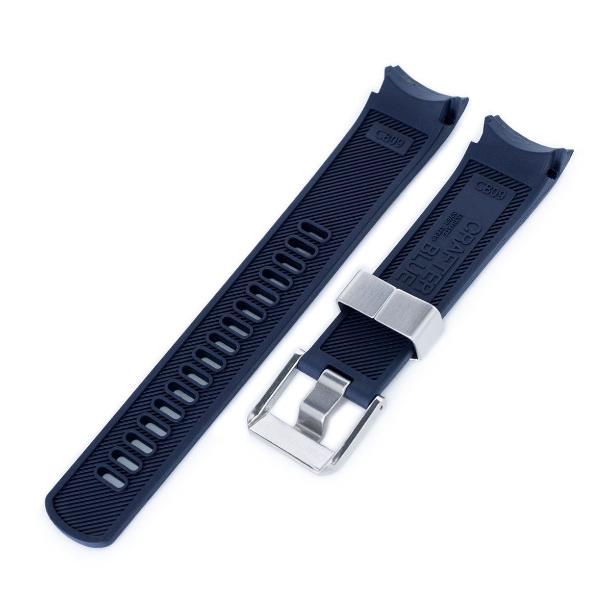 Seiko Samurai SRPB51 Crafter Blue Navy Rubber Straps | Strapcode