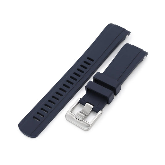 Seiko SKX007 Mod Fitted Curved End Lug Rubber Watch Band |Crafter Blue