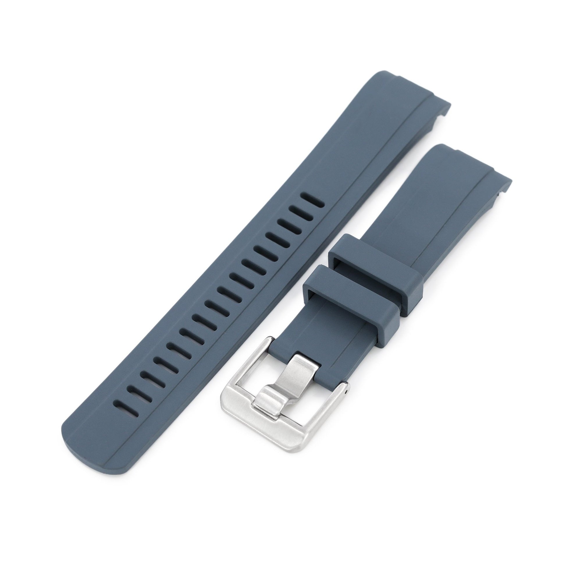 Seiko SKX007 Mod Fitted Curved End Lug Rubber Watch Band |Crafter Blue