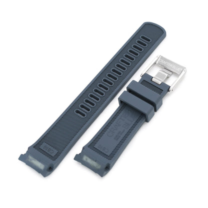 Seiko SKX007 Mod Fitted Curved End Lug Rubber Watch Band |Crafter Blue