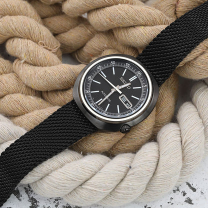 20mm, 22mm Tapered Milanese Wire Mesh Band, PVD Black