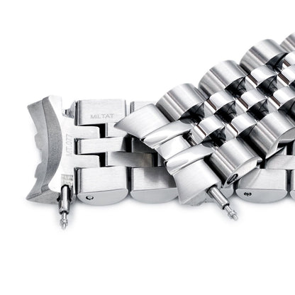 20mm Angus-J Louis 316L Stainless Steel Watch Bracelet for Seiko SARB035, Brushed, V-Clasp