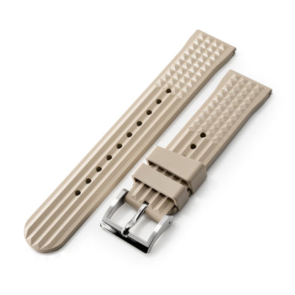 Chaffle Sand FKM Rubber watch strap, 20mm or 22mm