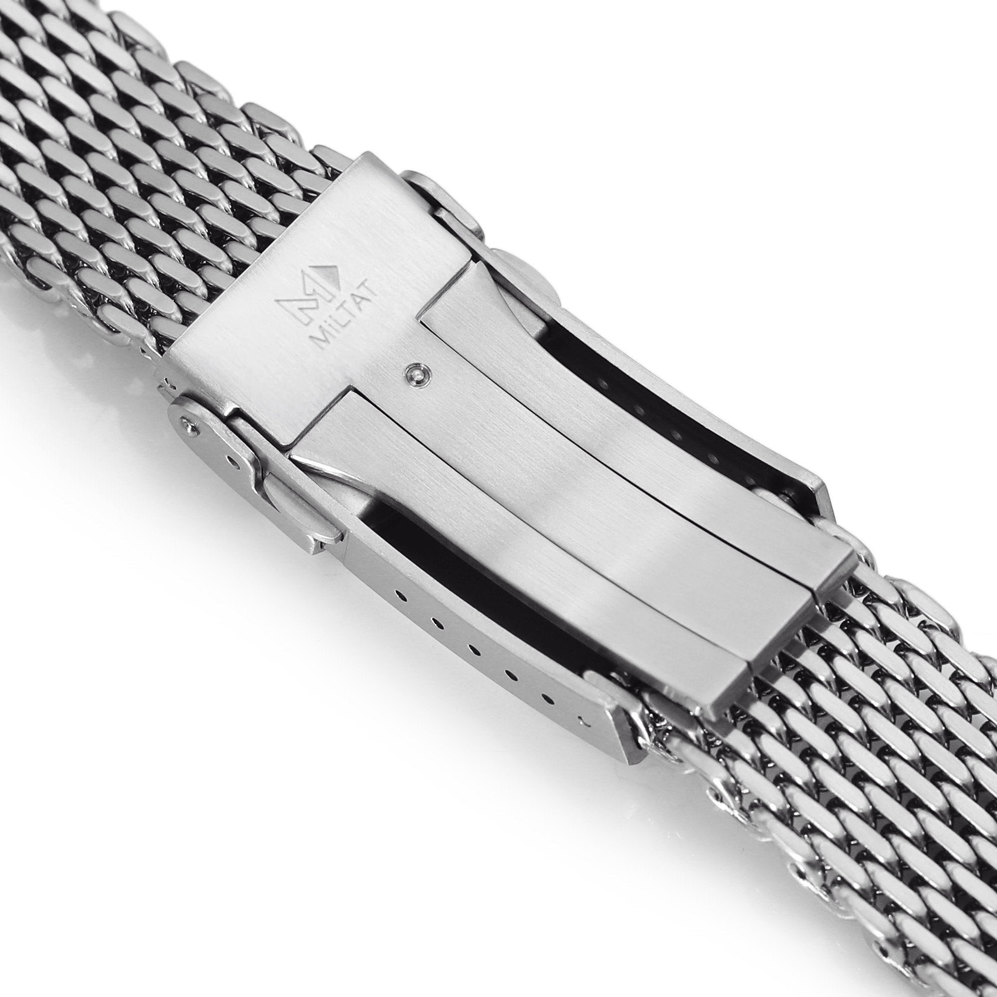 20mm Tapered SHARK Mesh Band Watch Bracelet Brushed Strapcode Taikonaut watch band