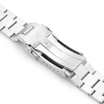 19mm Hexad III Watch Band for Grand Seiko 44GS SBGJ235, 316L Stainless Steel Brushed V-Clasp