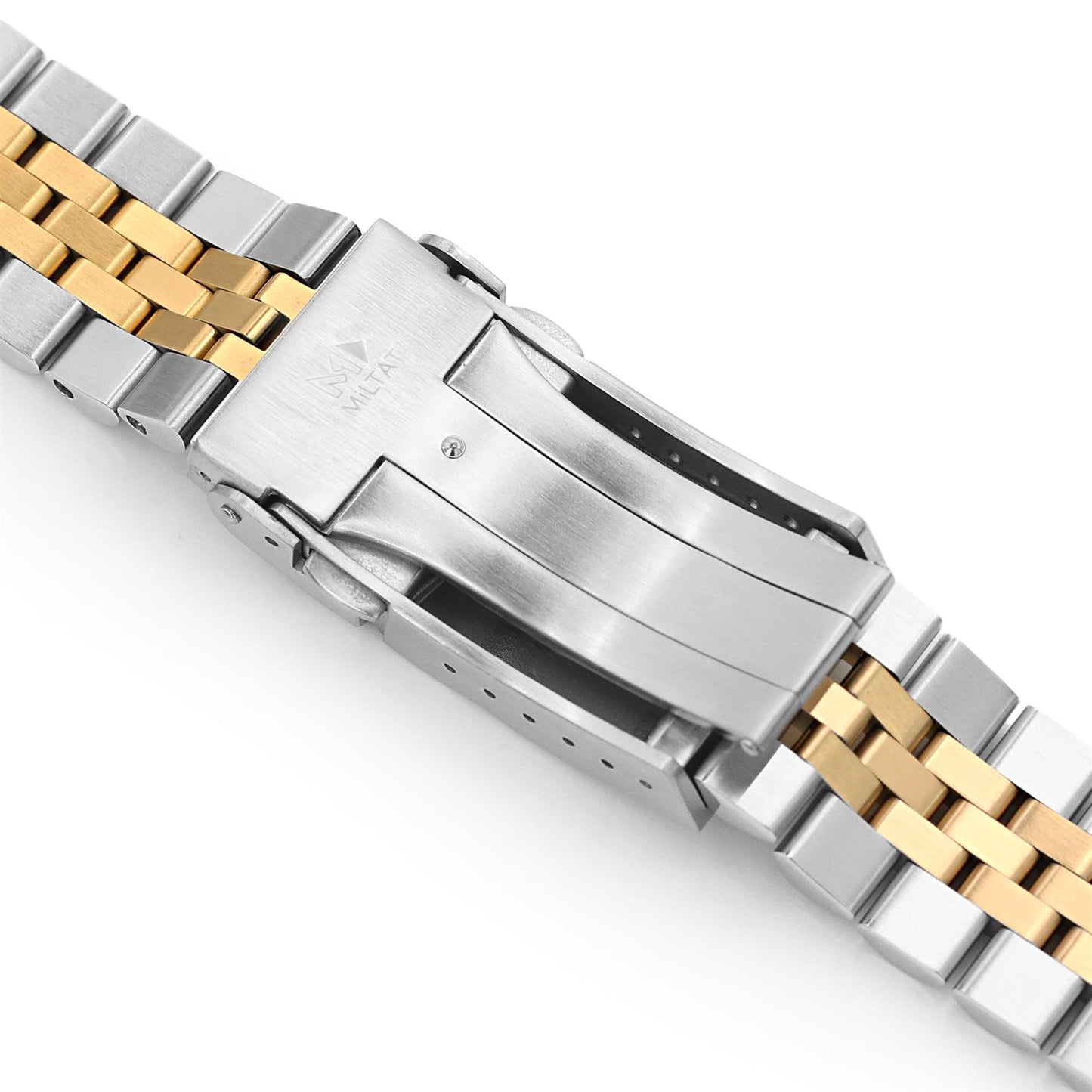 22mm Super-J Louis compatible with Seiko SKX007 Two Tone IP Gold with 2T SUB Clasp