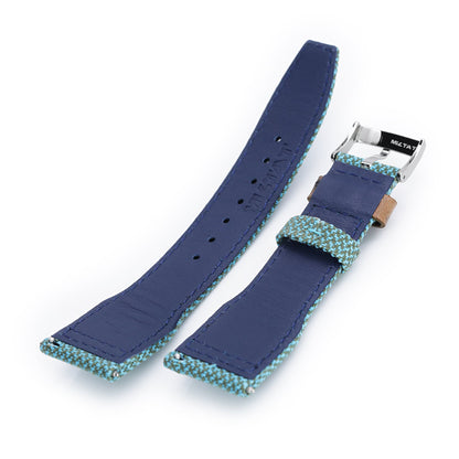 Q.R. Pilot watch strap 20mm or 22mm Revive Watch Band in Blue Mixed GreenStrapcode Watch Bands