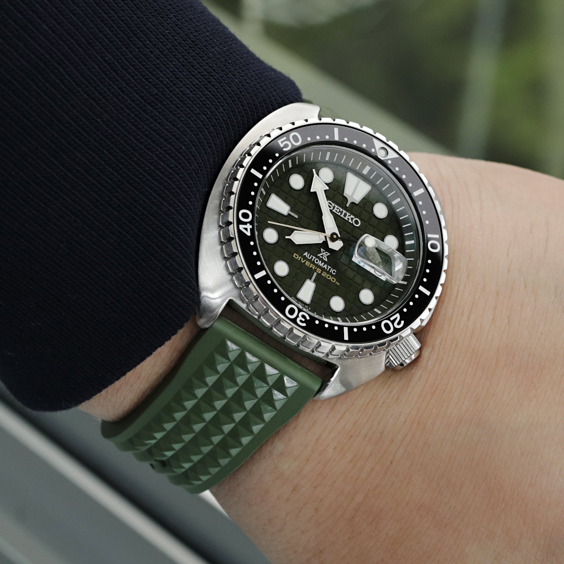 Seiko King Turtle Prospex SRPE05K1 Green Diver Ceramic Insert