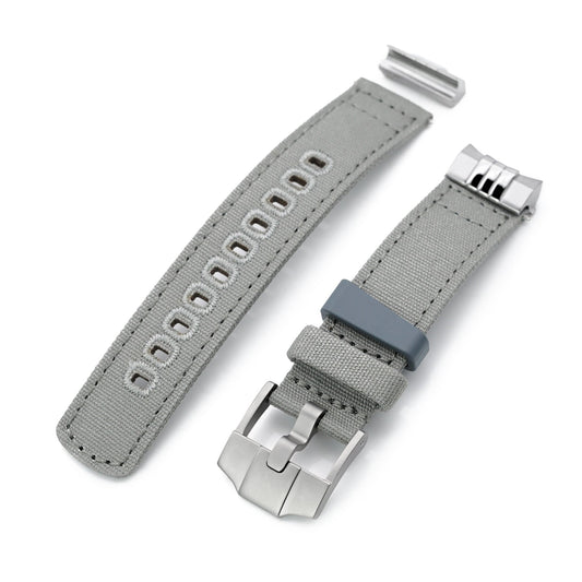 Khaki Green Quick Release Add-on End Piece Canvas + Watch Strap for Seiko Sumo SPB103