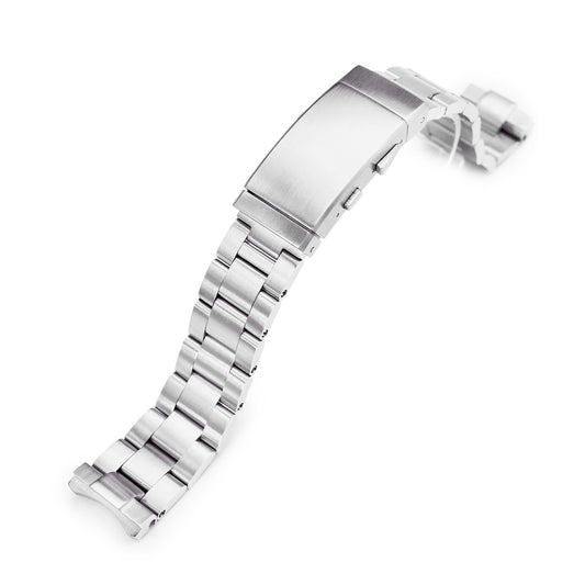 20mm Super-O Boyer 316L Stainless Steel Watch Band for Seiko SPB143 63Mas 40.5mm, Brushed Wetsuit Ratchet Buckle 