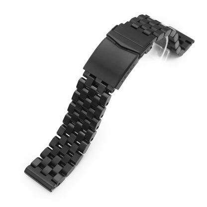 Super Engineer II Watch Band Straight End, 316L Stainless Steel Diamond-like Carbon (DLC coating) V-Clasp 