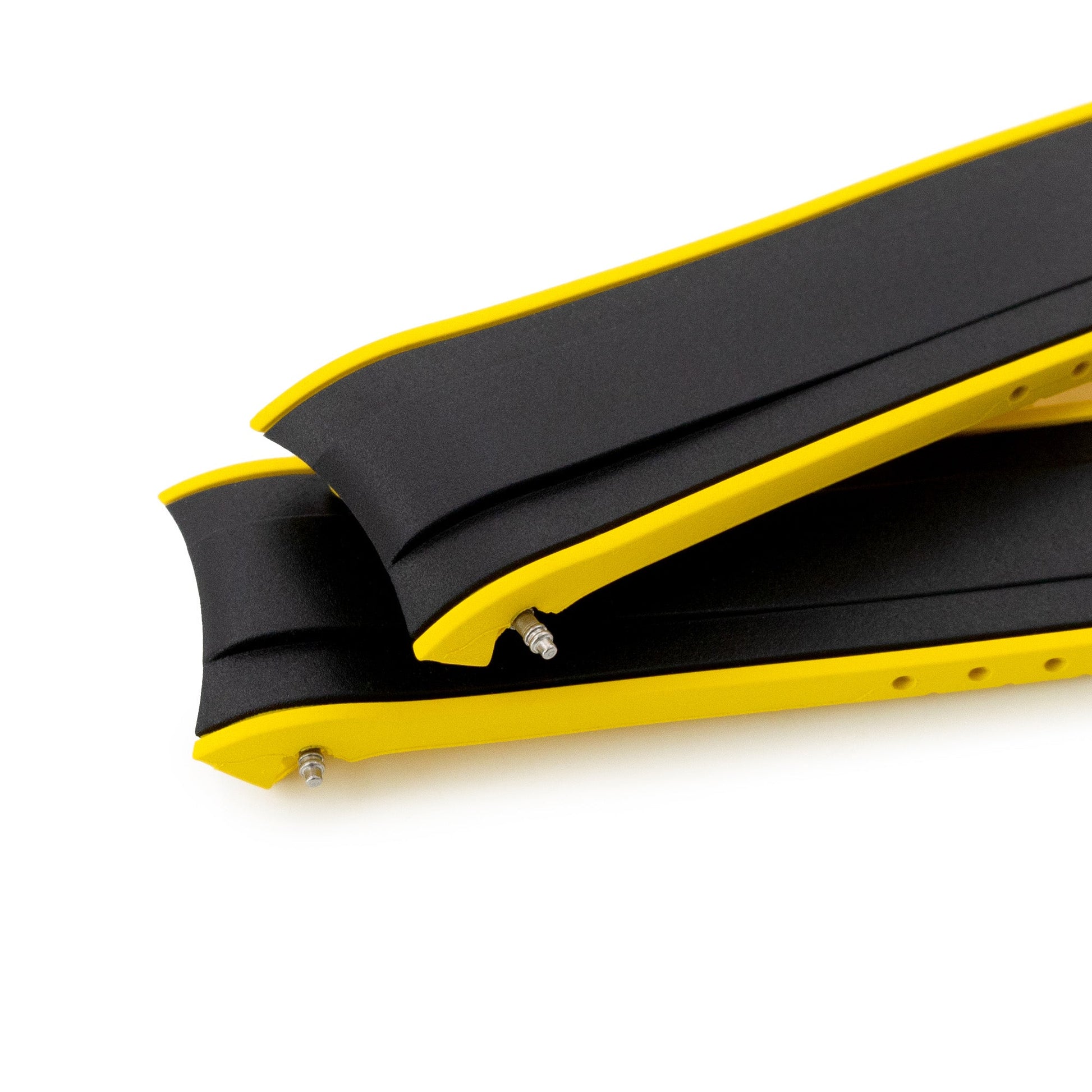 StrapXPro - SX1A Rubber Strap for New Seiko 5 Sport 5KX/GMT, Black / Yellow